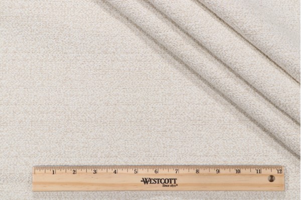 Crypton Dalmatian High Performance Woven Chenille Upholstery Fabric in Eggshell