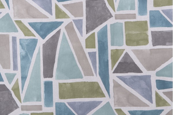 Sample of Magnolia Home Opus Printed Cotton Drapery Fabric in Tranquil 