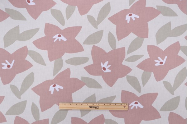 Magnolia Home Toulouse Printed Cotton Drapery Fabric in Blossom 