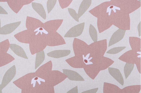 Magnolia Home Toulouse Printed Cotton Drapery Fabric in Blossom 
