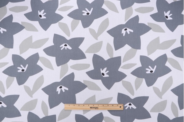 Magnolia Home Toulouse Printed Cotton Drapery Fabric in Lake 