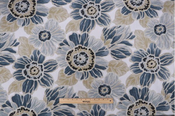 Magnolia Home Verona Printed Cotton Drapery Fabric in Tuscan 