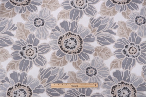 Magnolia Home Verona Printed Cotton Drapery Fabric in Sand 