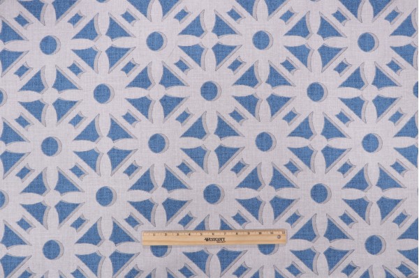 Click for Magnolia Home Nola Printed Cotton Drapery Fabric in Yacht  Magnolia Home Nola Printed Cotton Drapery Fabric in Yacht