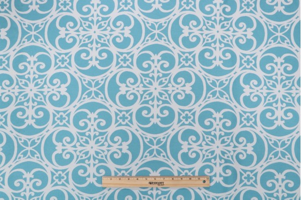 Astrid Woven Solution Dyed Acrylic Outdoor Fabric in Caribbean 
