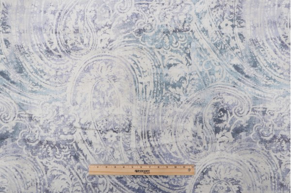 Richloom Bohemian Printed Cotton Drapery Fabric in Bluestone