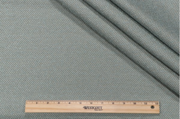 Thibaut Ellis Herringbone W72944 Woven Upholstery Fabric in Robin's Egg
