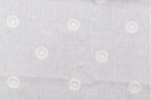 Thibaut Dominique W74902 Embroidered Drapery Fabric in Ivory