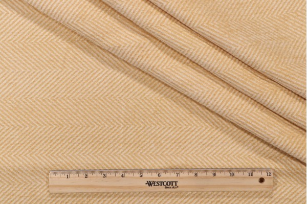 Thibaut Hillside Herringbone W72924 Woven Upholstery Fabric in Lemon