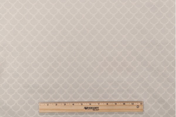 Daisy Gamble Woven Decorator Fabric in Ivory