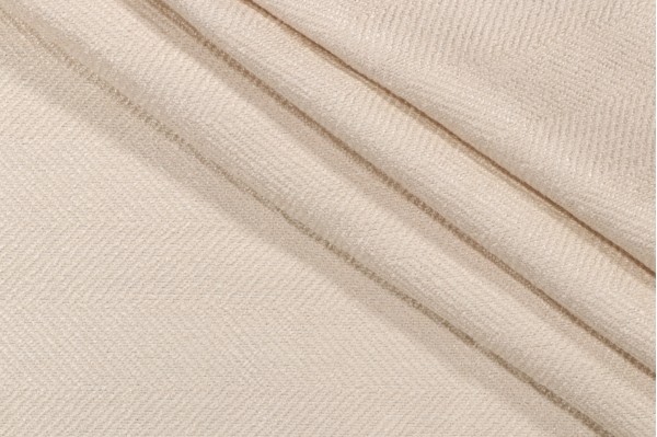 Lawrence Herringbone Woven Upholstery Fabric in Ivory