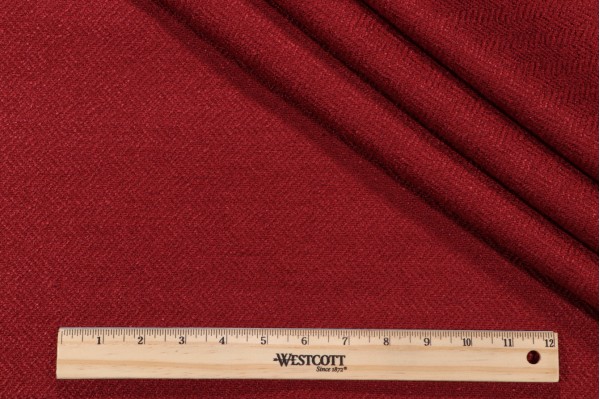 Thibaut Ellis Herringbone W72957 Woven Upholstery Fabric in Claret
