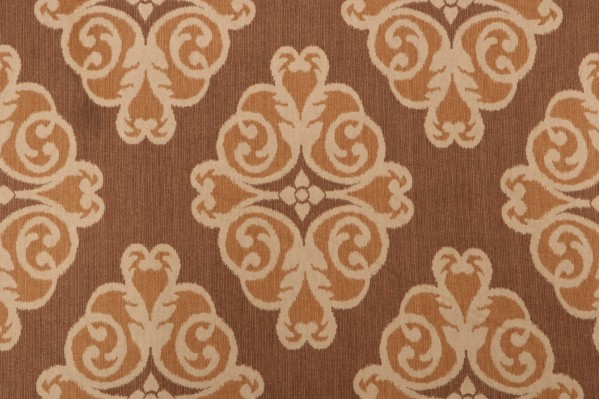 Thibaut Montgomery F96015 Printed Linen Blend Drapery Fabric in Brown