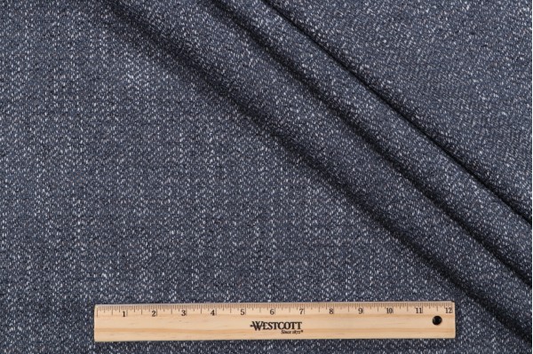 Strother Woven Chenille Upholstery Fabric in Denim