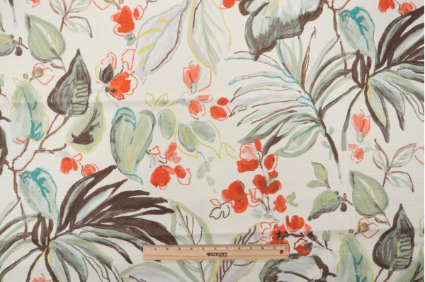 Regal Fabrics Honolulu Printed Backed Polyester Drapery Fabric in Sunset