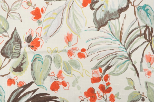 Regal Fabrics Honolulu Printed Backed Polyester Drapery Fabric in Sunset