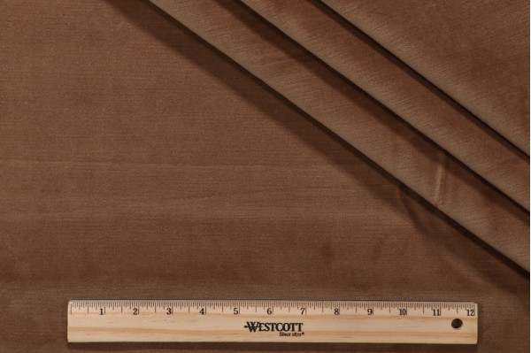 Antibes Velvet Upholstery Fabric in Golden Taupe