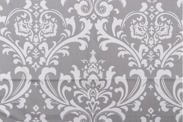 1 Yard Premier Prints Ozborne Printed Cotton Twill Drapery Fabric in Storm