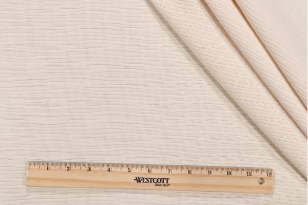 Crypton River High Performance Matelasse Upholstery Fabric in Natural Ivory