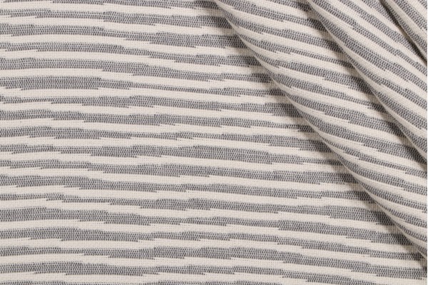 Crypton River High Performance Matelasse Upholstery Fabric in Natural Smoke