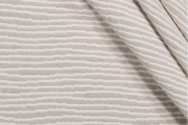 Crypton River High Performance Matelasse Upholstery Fabric in Natural Stone