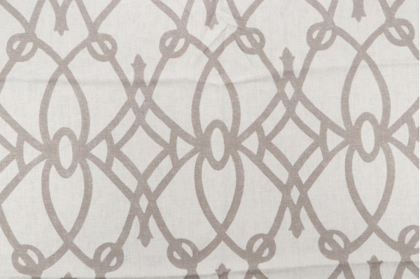 Braemore Fioretto Printed Linen Drapery Fabric in Graphite