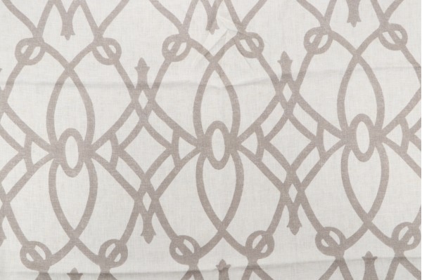 Braemore Fioretto Printed Linen Drapery Fabric in Graphite