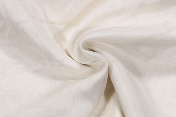Luminous Woven Sheer Drapery Fabric in Ivory