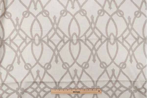 Click for 1.5 Yards Braemore Fioretto Printed Linen Blend Drapery Fabric in Graphite Braemore Fioretto Printed Linen Blend Drapery Fabric in Graphite