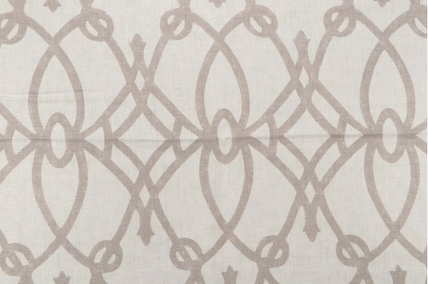 Braemore Fioretto Printed Linen Blend Drapery Fabric in Graphite
