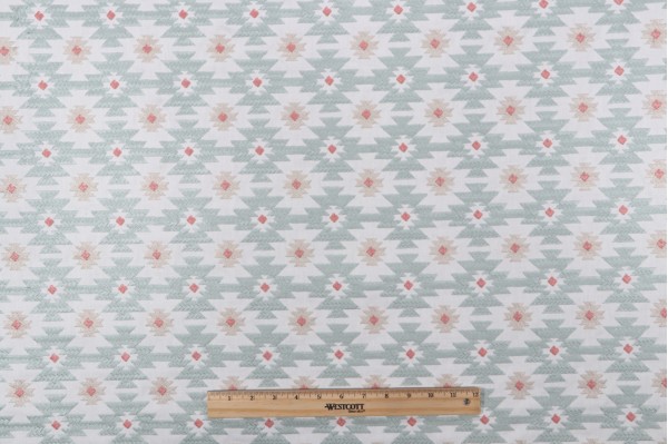 Mill Creek Garen Embroidered Drapery Fabric in Island 