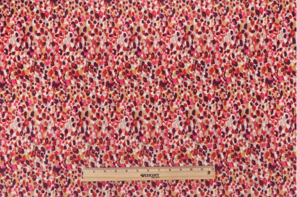 Keeley Printed Velveteen Decorator Fabric in Fuchsia 