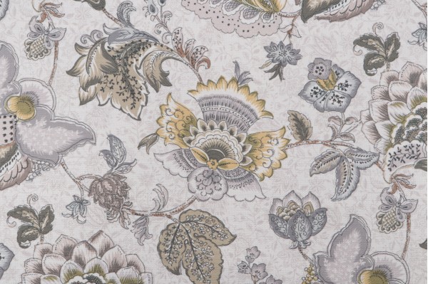 Alissa Printed Drapery Fabric in Citron 