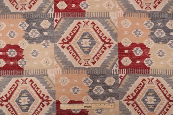Sample of Mill Creek Banzai Woven Chenille Upholstery Fabric in Ruby 