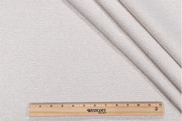 Sample of Crypton Waylon High Performance Woven Chenille Upholstery Fabric in Pearl 