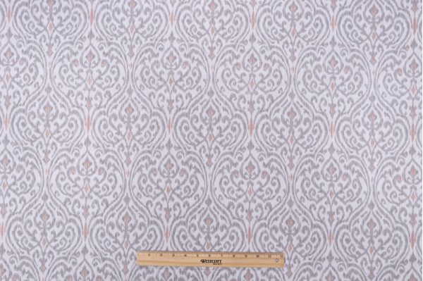 PK Lifestyles Sri Lanka Printed Cotton Drapery Fabric in Blush