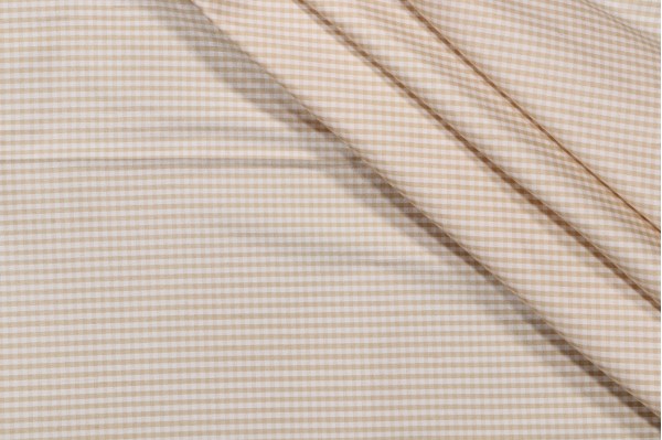 1 Yard Tirano Tiny Check Silk Drapery Fabric in Beige/White