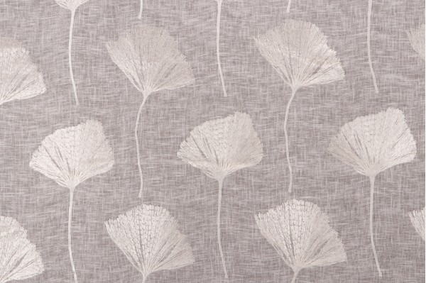 Kaufmann Elana Embroidered Drapery Fabric in Linen 