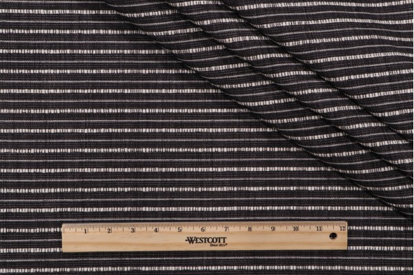 Crypton Stripe High Performance Woven Chenille Upholstery Fabric in Graphite