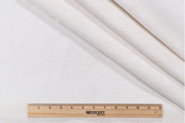 Crypton Celia High Performance Woven Chenille Upholstery Fabric in White