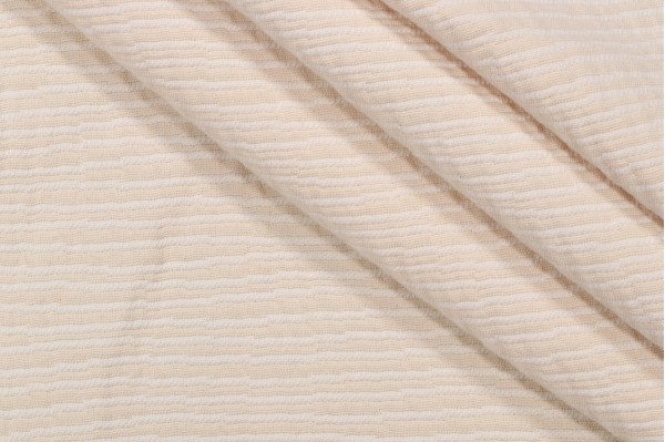 Crypton Natural River High Performance Matelasse Upholstery Fabric in Cream