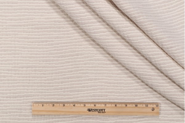 Crypton Natural River High Performance Matelasse Upholstery Fabric in Nutshell