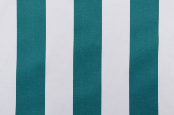 Sample of Richloom Cabana Stripe Printed Polyester Outdoor Fabric in Peacock 