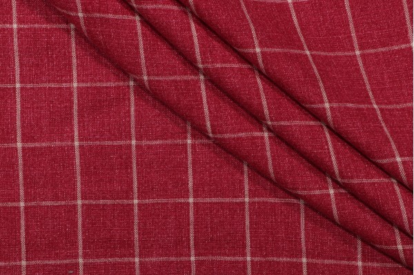 P Kaufmann Bennet Woven Decorator Fabric in Ruby 