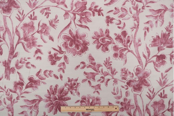Click for P Kaufmann Meili Printed Polyester Drapery Fabric in Claret  P Kaufmann Meili Printed Polyester Drapery Fabric in Claret