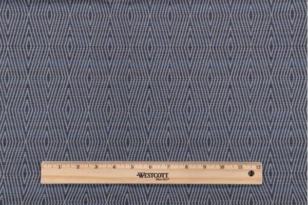 Bella Dura Dart Woven Polyolefin Outdoor Fabric in Blue