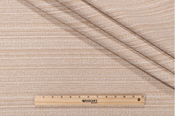 Crypton Chenille Stripe High Performance Woven Upholstery Fabric in Sand