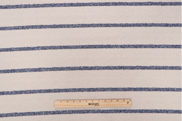 Crypton Curtis Stripe High Performance Woven Upholstery Fabric in Indigo