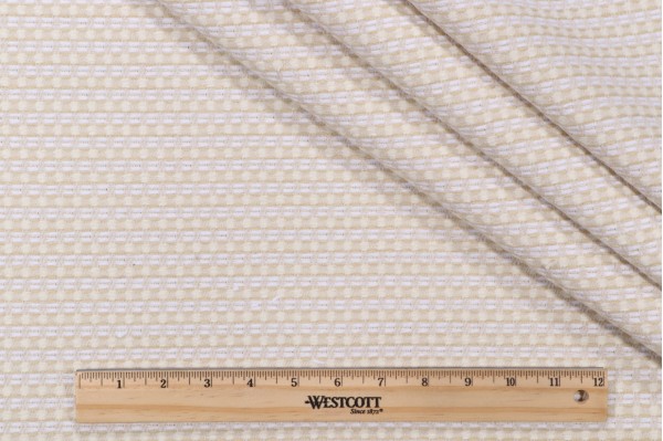 Crypton Burrow High Performance Woven Chenille Upholstery Fabric in Buttermilk