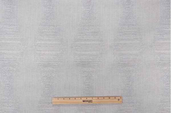 Click for 4.63 Yards Crypton Ikat Diamond High Performance Woven Upholstery Fabric in Silver Crypton Ikat Diamond High Performance Woven Upholstery Fabric in Silver